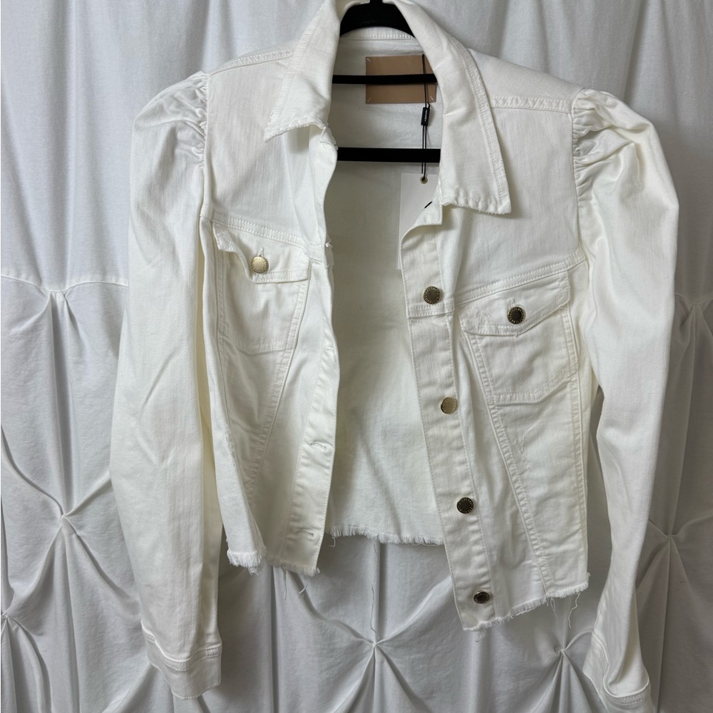 Retrofete White Puff-Sleeve Denim Jacket - Women